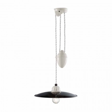 Lampada saliscendi in ceramica artigianale Melissa Ferroluce Viadurini