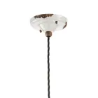 Lampada Sospensione Design Industriale in Ferro, Vetro e Ceramica - Urban Viadurini
