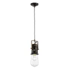 Lampada Sospensione Design Industriale in Ferro, Vetro e Ceramica - Urban Viadurini