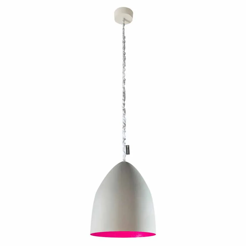 Lampada sospensione In-es.artdesign Flower S Cemento finitura cemento Viadurini