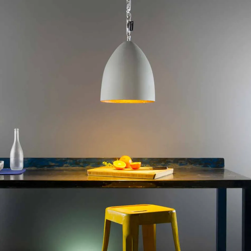 Lampada sospensione In-es.artdesign Flower S Cemento finitura cemento Viadurini