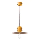 Lampada Sospensione in Ferro e Ceramica Fatta a Mano Industriale - Urban Viadurini