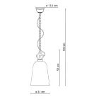 Lampada Sospensione Industriale Fatta a Mano Ferro e Ceramica - Industrial Viadurini