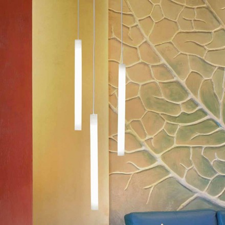Lampada sospensione metacrilato Slide Flux Hanging sottile made Italy Viadurini