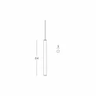 Lampada sospensione metacrilato Slide Flux Hanging sottile made Italy Viadurini