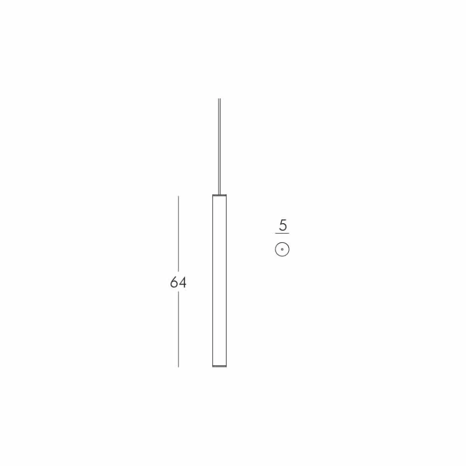 Lampada sospensione metacrilato Slide Flux Hanging sottile made Italy Viadurini