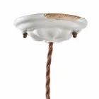 Lampada sospensione orientabile in ceramica e metallo Alayna Ferroluce Viadurini