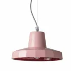 Lampada sospesa 30 cm, in ottone e maiolica toscana, Rossi Toscot Viadurini