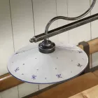 Lampada Sospesa a 2 Luci in Ceramica Dipinta a Mano e Ferro Design - Asti Viadurini
