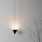 Lampada Sospesa a Filo in Alluminio Nero e Cono Grande di Design - Mercado Viadurini