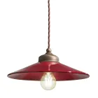 Lampada Sospesa Artigianale Ceramica e Ottone Anticato Vintage - Colors Viadurini
