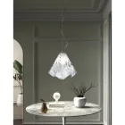Lampada Sospesa Artigianale in Vetro di Venezia Soffiato 35 46 cm - Mary Viadurini