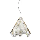 Lampada Sospesa Artigianale in Vetro di Venezia Soffiato 35 46 cm - Mary Viadurini