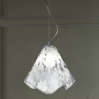 Lampada Sospesa Artigianale in Vetro di Venezia Soffiato 35 46 cm - Mary Viadurini