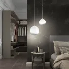 Lampada Sospesa Artigianale in Vetro Veneziano Incamiciato Soffiato - Nova Viadurini