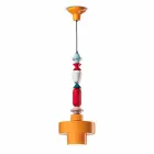 Lampada Sospesa Ceramica Giallo o Verde Retrò Made in Italy – Ferroluce Lariat Viadurini