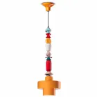 Lampada Sospesa Ceramica Giallo o Verde Retrò Made in Italy – Ferroluce Lariat Viadurini