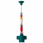 Lampada Sospesa Ceramica Giallo o Verde Retrò Made in Italy – Ferroluce Lariat Viadurini