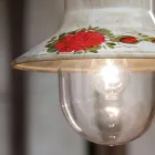 Lampada Sospesa da Esterno in Alluminio Bianco Dipinto a Mano - Imperia Viadurini