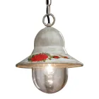 Lampada Sospesa da Esterno in Alluminio Bianco Dipinto a Mano - Imperia Viadurini