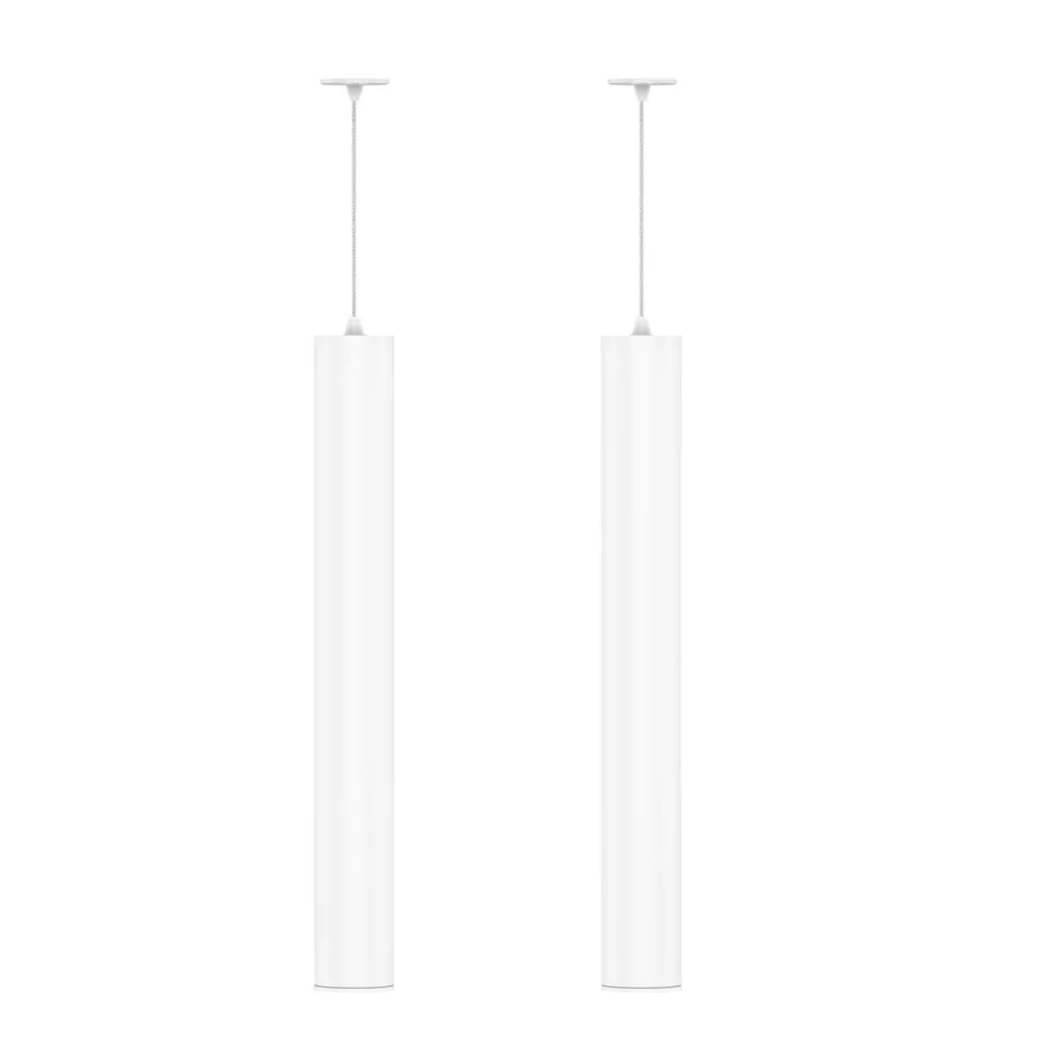 Lampada Sospesa da Incasso in Alluminio Bianco o Nero, 2 Pezzi - Rebolla Viadurini