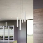 Lampada Sospesa da Incasso in Alluminio Bianco o Nero, 2 Pezzi - Rebolla Viadurini