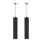 Lampada Sospesa da Incasso in Alluminio Bianco o Nero, 2 Pezzi - Rebolla Viadurini