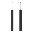 Lampada Sospesa da Incasso in Alluminio Bianco o Nero, 2 Pezzi - Rebolla Viadurini