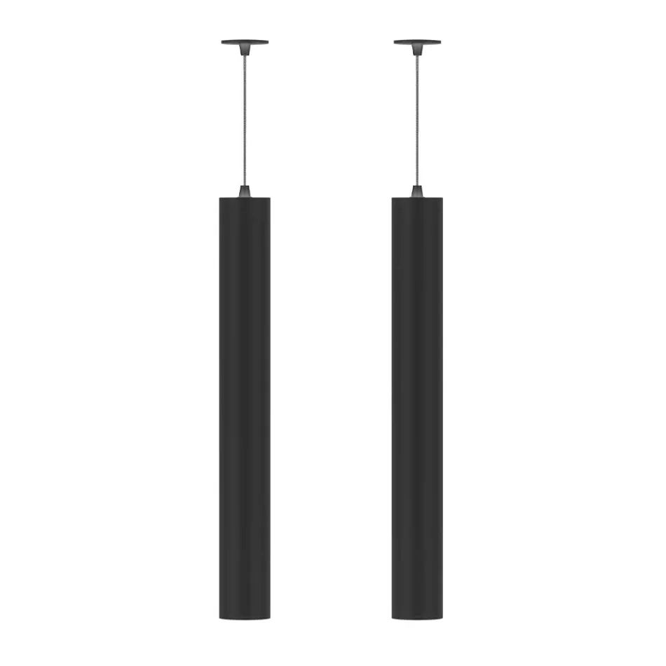 Lampada Sospesa da Incasso in Alluminio Bianco o Nero, 2 Pezzi - Rebolla Viadurini