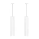Lampada Sospesa da Incasso in Alluminio Bianco o Nero, 2 Pezzi - Rebolla Viadurini