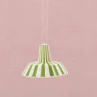 Lampada Sospesa di Design in Ceramica a Righe – Budin Viadurini