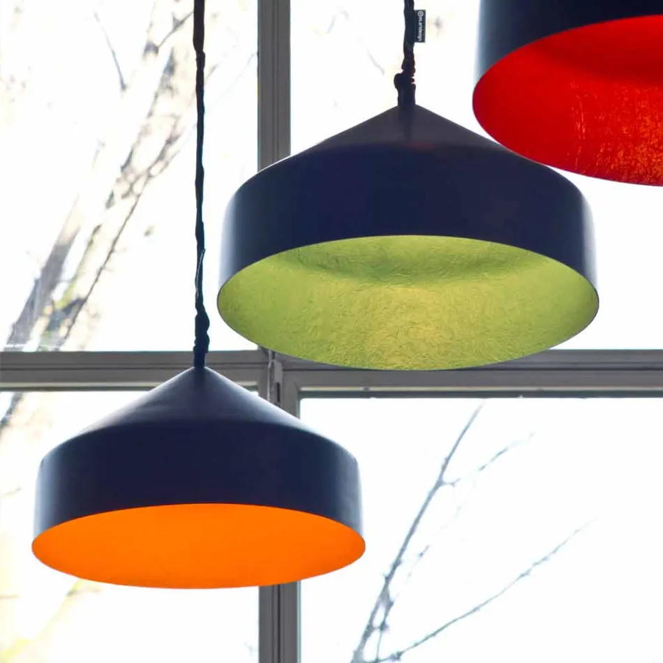 Lampada sospesa di design In-es.artdesign Cyrcus Lavagna in resina Viadurini