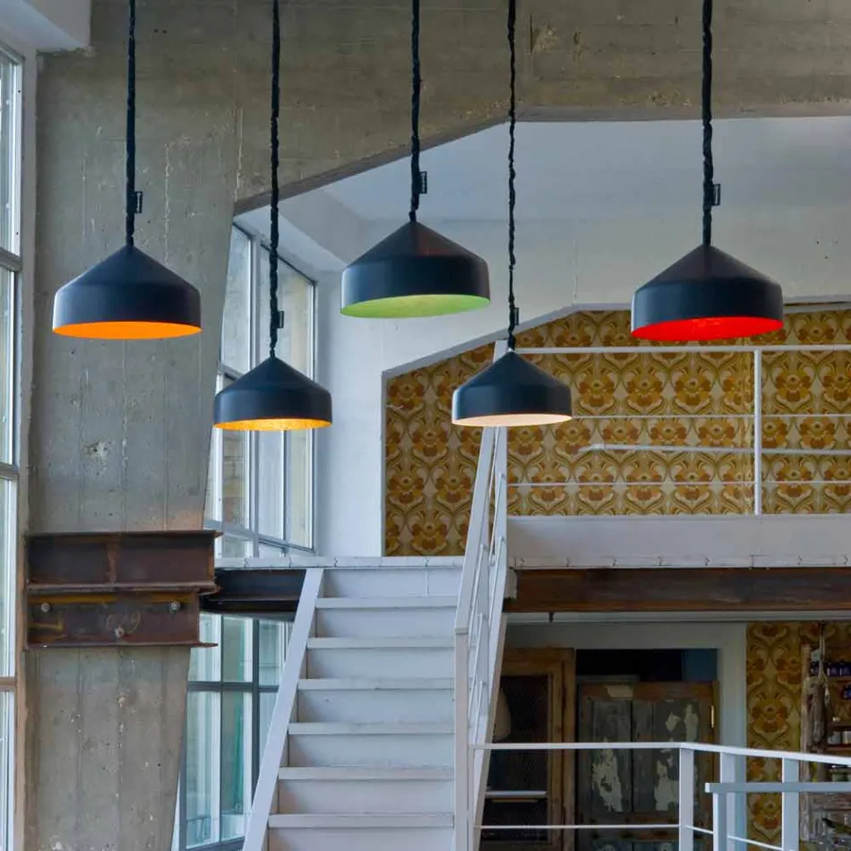 Lampada sospesa di design In-es.artdesign Cyrcus Lavagna in resina Viadurini