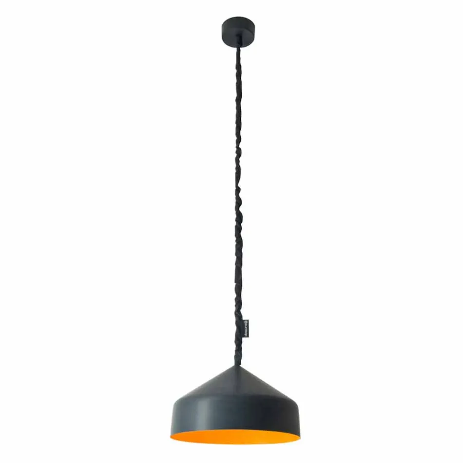 Lampada sospesa di design In-es.artdesign Cyrcus Lavagna in resina Viadurini
