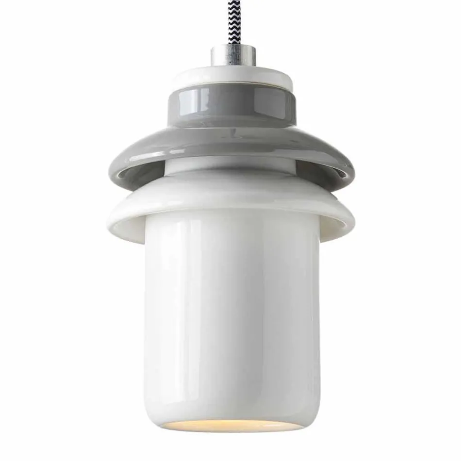 Lampada sospesa di design moderno in ceramica fatta in Italia Asia Viadurini