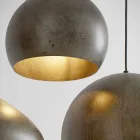 Lampada Sospesa in Acciaio Diametro 300 o 400 mm – Materia Aldo Bernardi Viadurini