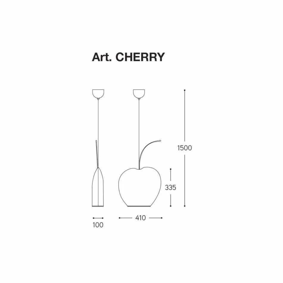 Lampada Sospesa in Ceramica a Forma di Ciliegia – Fruits Aldo Bernardi Viadurini
