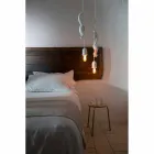 Lampada Sospesa in Ceramica Bianca Opaca con Scoiattolo e Ghianda - Scoiattolo Viadurini