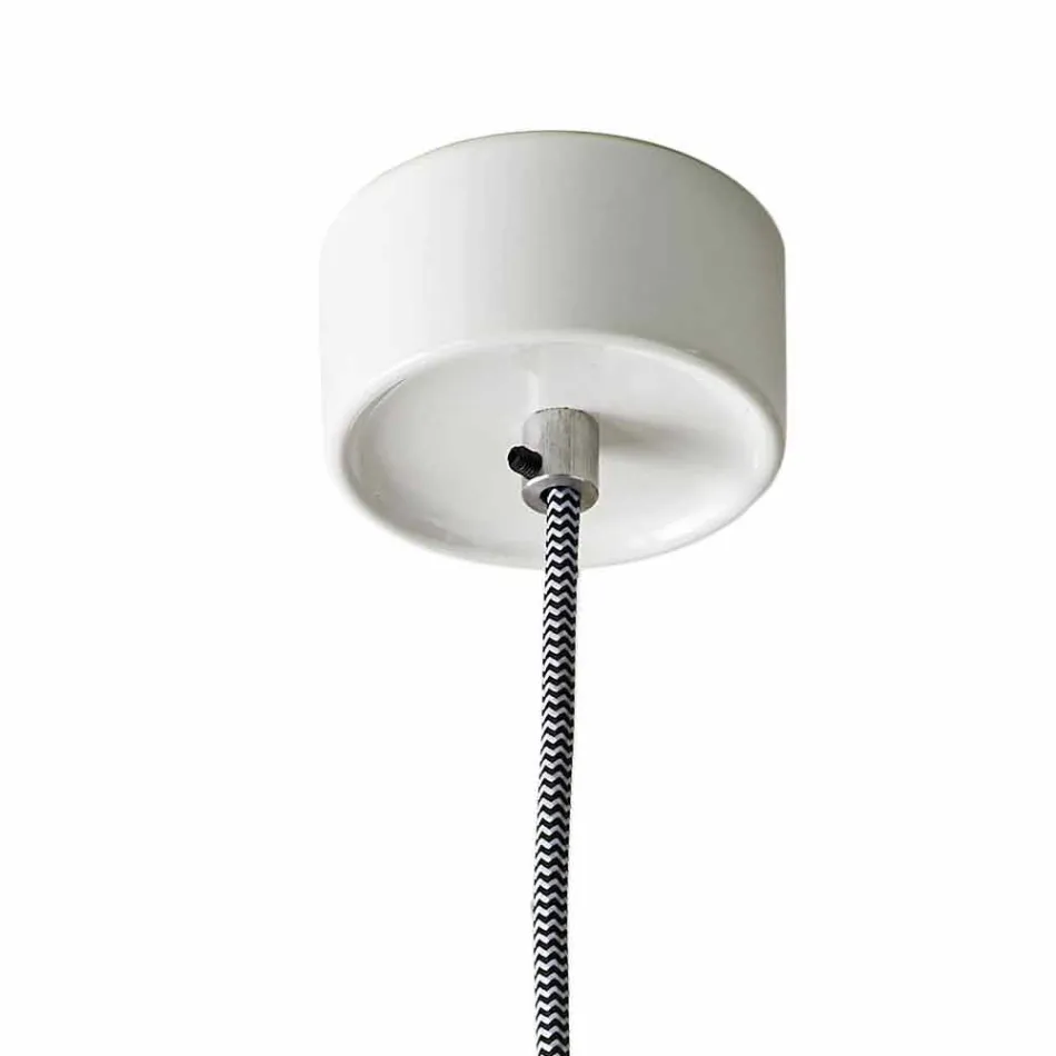 Lampada sospesa in ceramica e alluminio moderna fatta in Italia Asia Viadurini