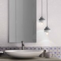Lampada sospesa in ceramica e alluminio moderna fatta in Italia Asia