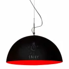 Lampada sospesa in resina In-es.artdesign Mezza Luna Lavagna moderna Viadurini