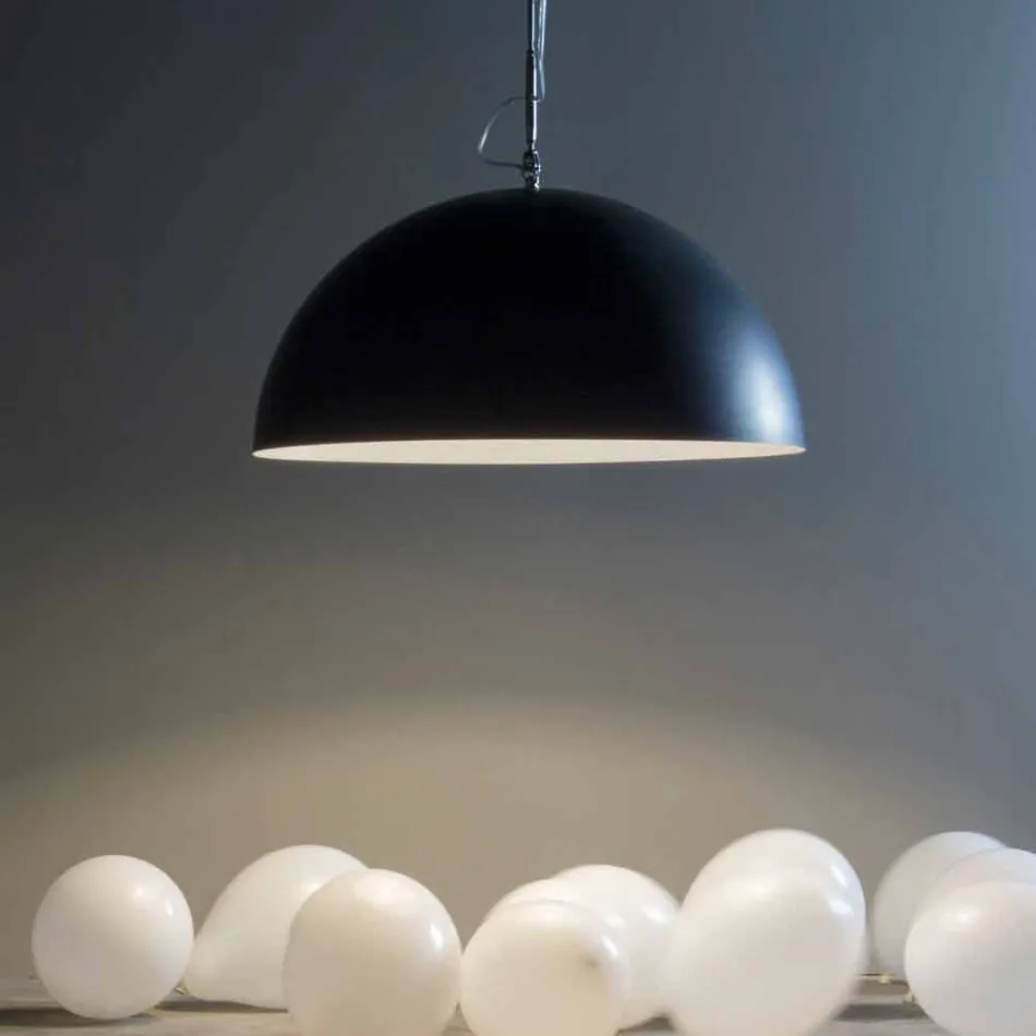Lampada sospesa in resina In-es.artdesign Mezza Luna Lavagna moderna Viadurini