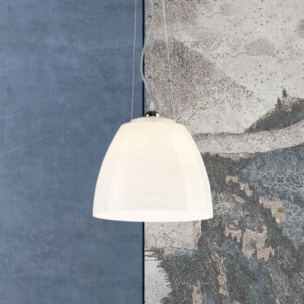 Lampada Sospesa in Vetro Veneziano Incamiciato Soffiato a Mano - Flora Viadurini