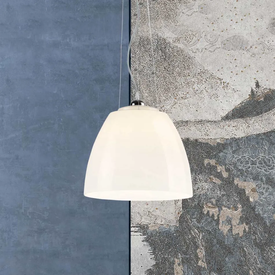 Lampada Sospesa in Vetro Veneziano Incamiciato Soffiato a Mano - Flora Viadurini