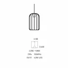 Lampada Sospesa Moderna con Struttura in Filo Metallico Made in Italy - Gabbia Viadurini
