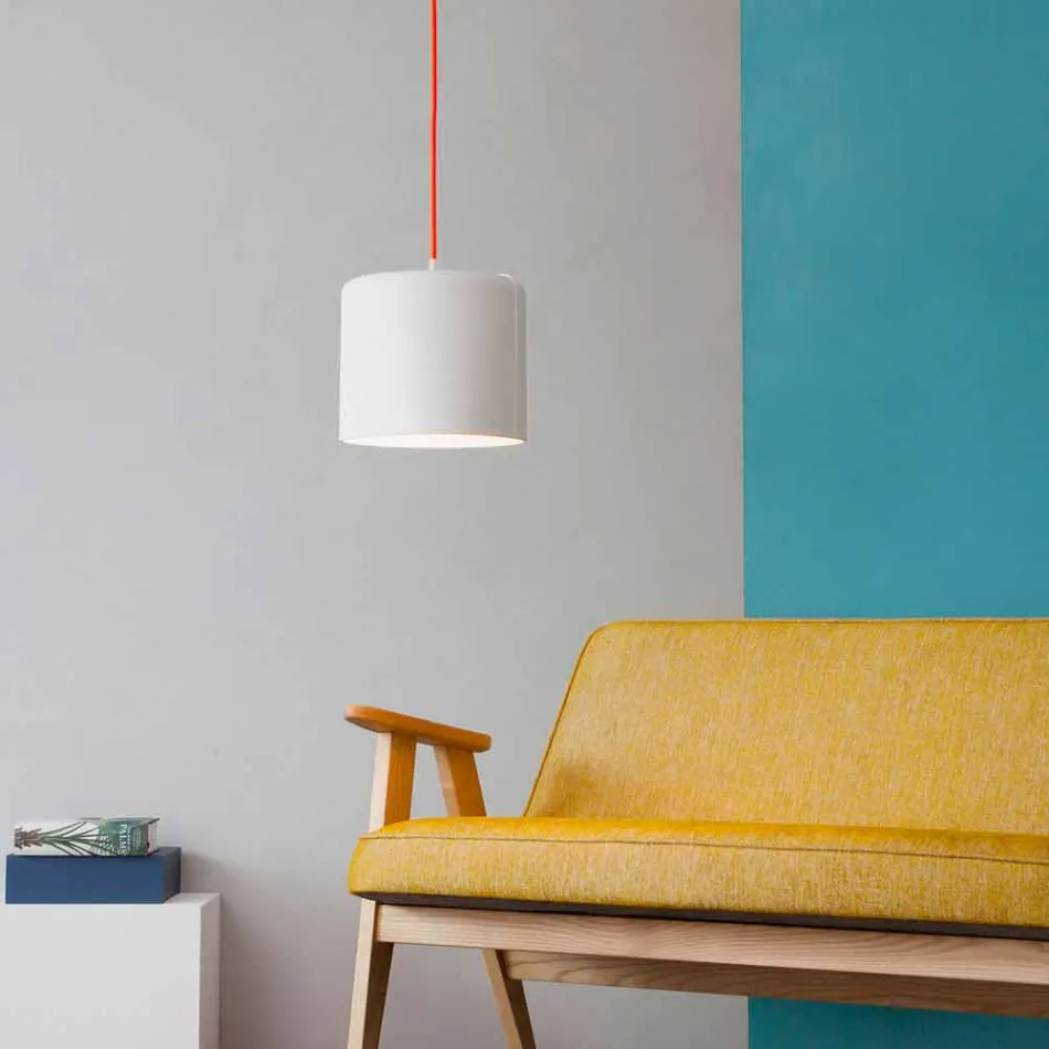 Lampada sospesa moderna In-es.artdesign Candle 2 in colorata laprene Viadurini