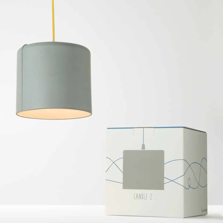 Lampada sospesa moderna In-es.artdesign Candle 2 in colorata laprene Viadurini