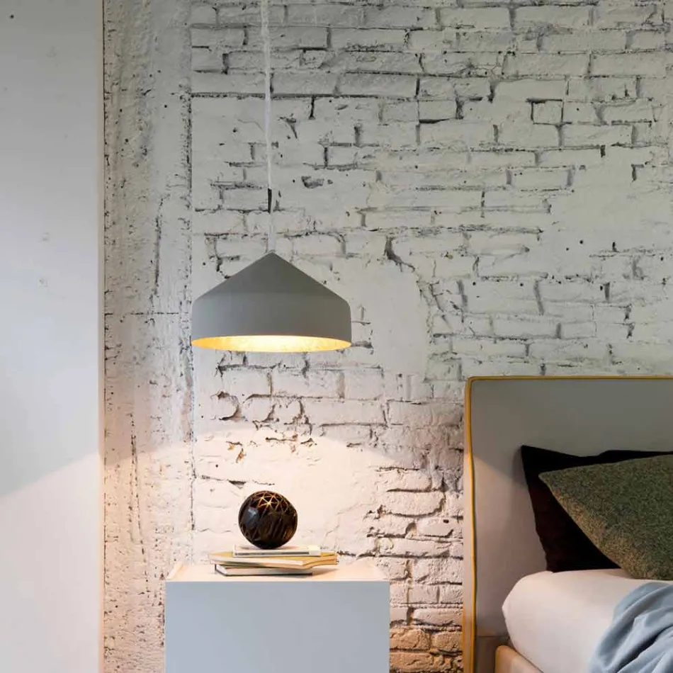 Lampada sospesa moderna In-es.artdesign Cyrcus Cemento verniciata Viadurini