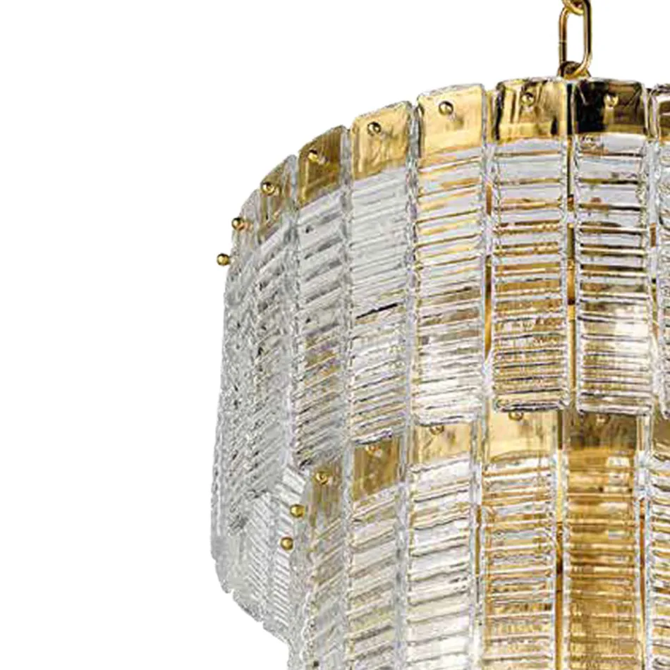 Lampada Sospesa Moderna in Vetro Artigianale Lusso Made in Italy - Valadier Viadurini
