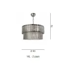 Lampada Sospesa Moderna in Vetro Artigianale Lusso Made in Italy - Valadier Viadurini